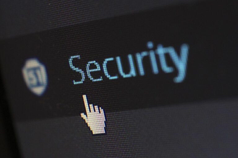 Security with a cursor pointing at it